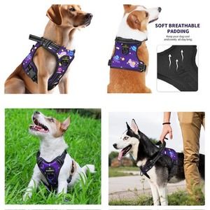 MASBRILL No Pull Dog Harness, Reflective Dog Vest with Handle No Choke Padded